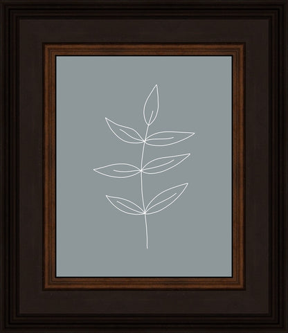 Minimalist Leaves Blue