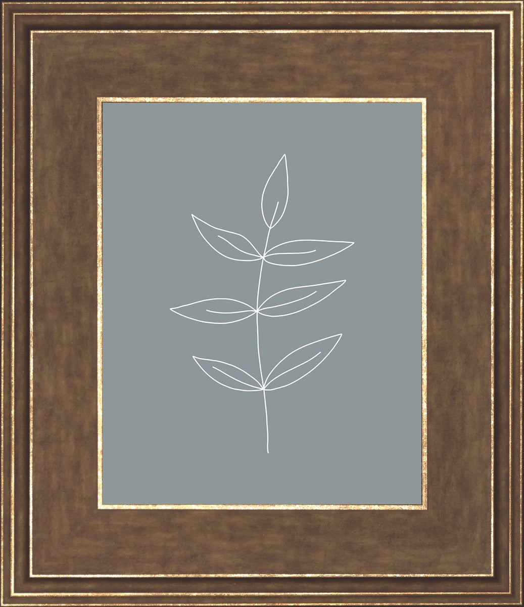 Minimalist Leaves Blue
