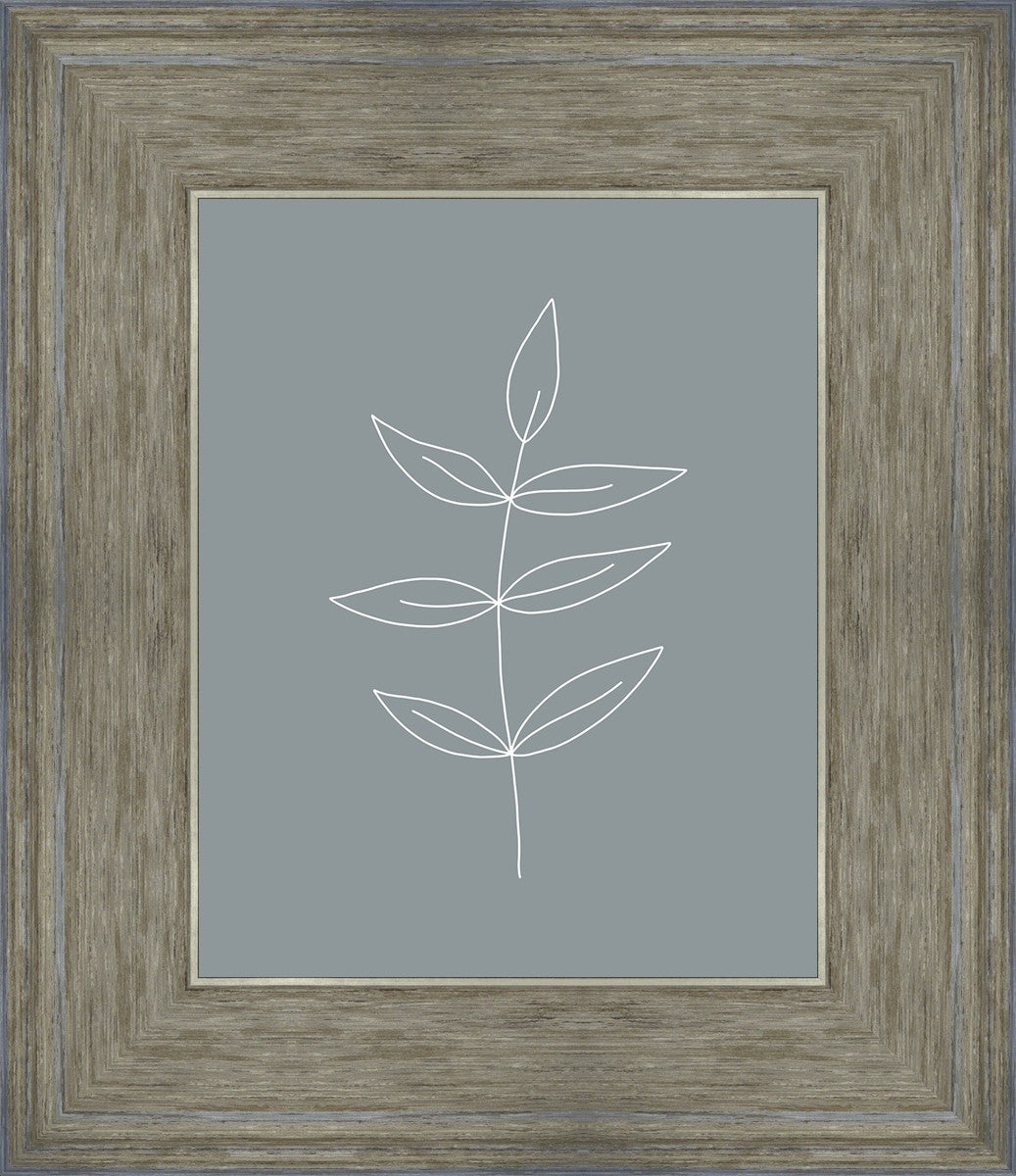 Minimalist Leaves Blue