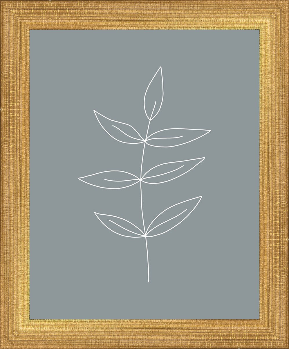 Minimalist Leaves Blue