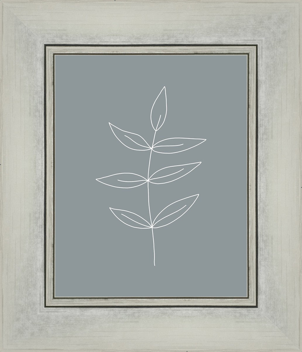 Minimalist Leaves Blue