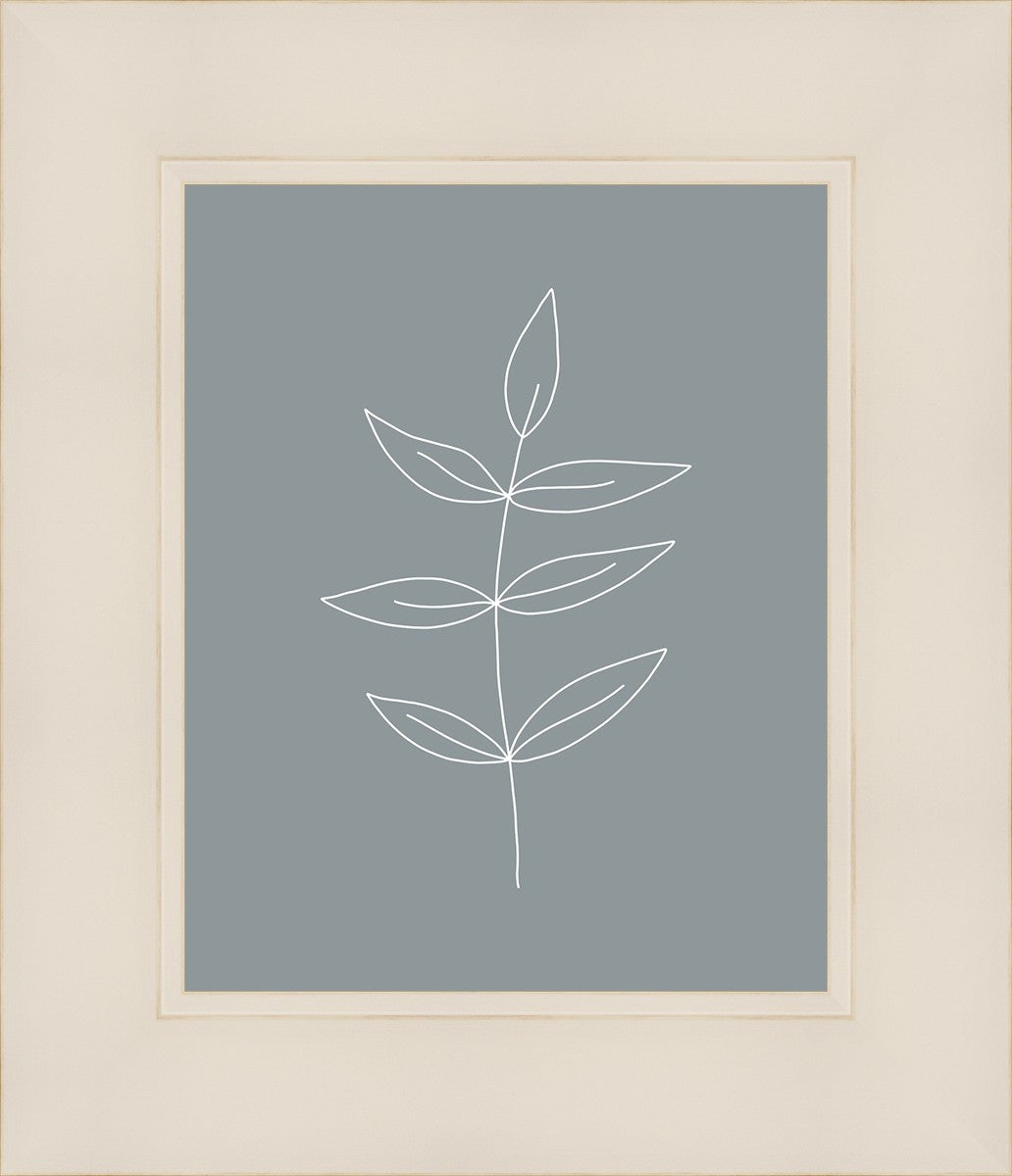 Minimalist Leaves Blue