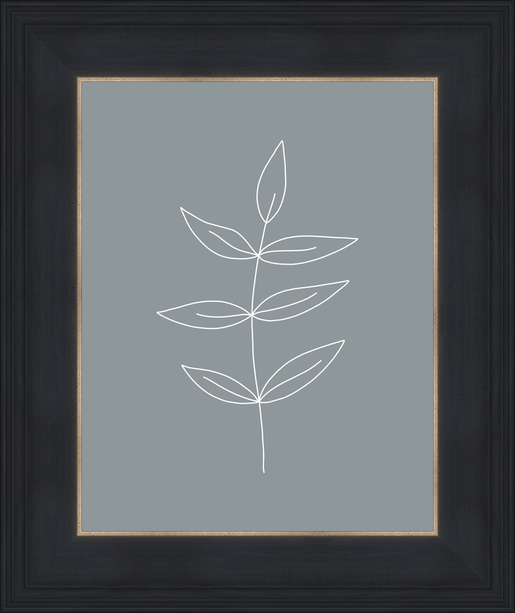 Minimalist Leaves Blue