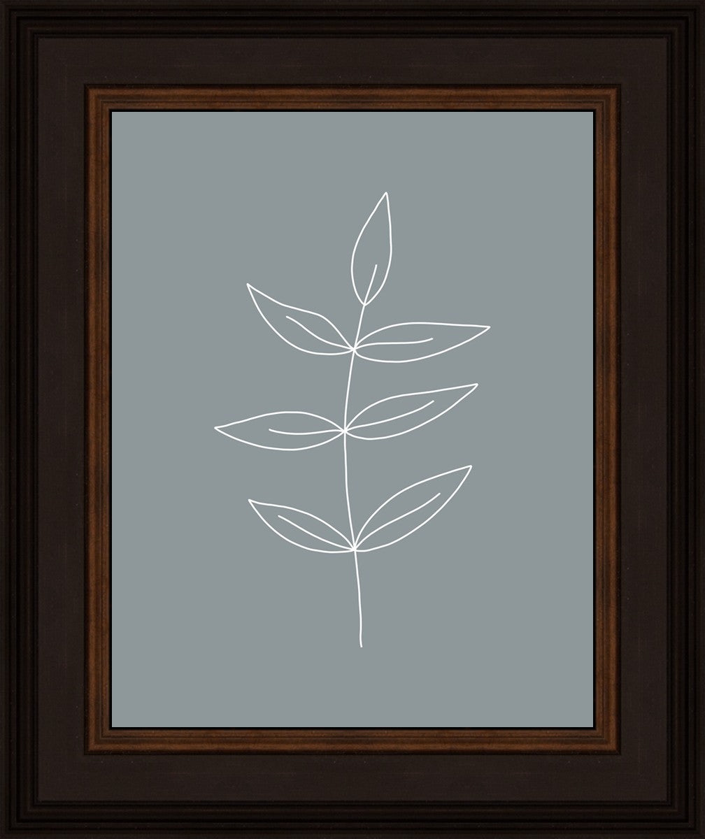 Minimalist Leaves Blue