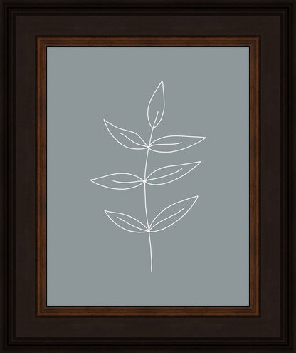 Minimalist Leaves Blue