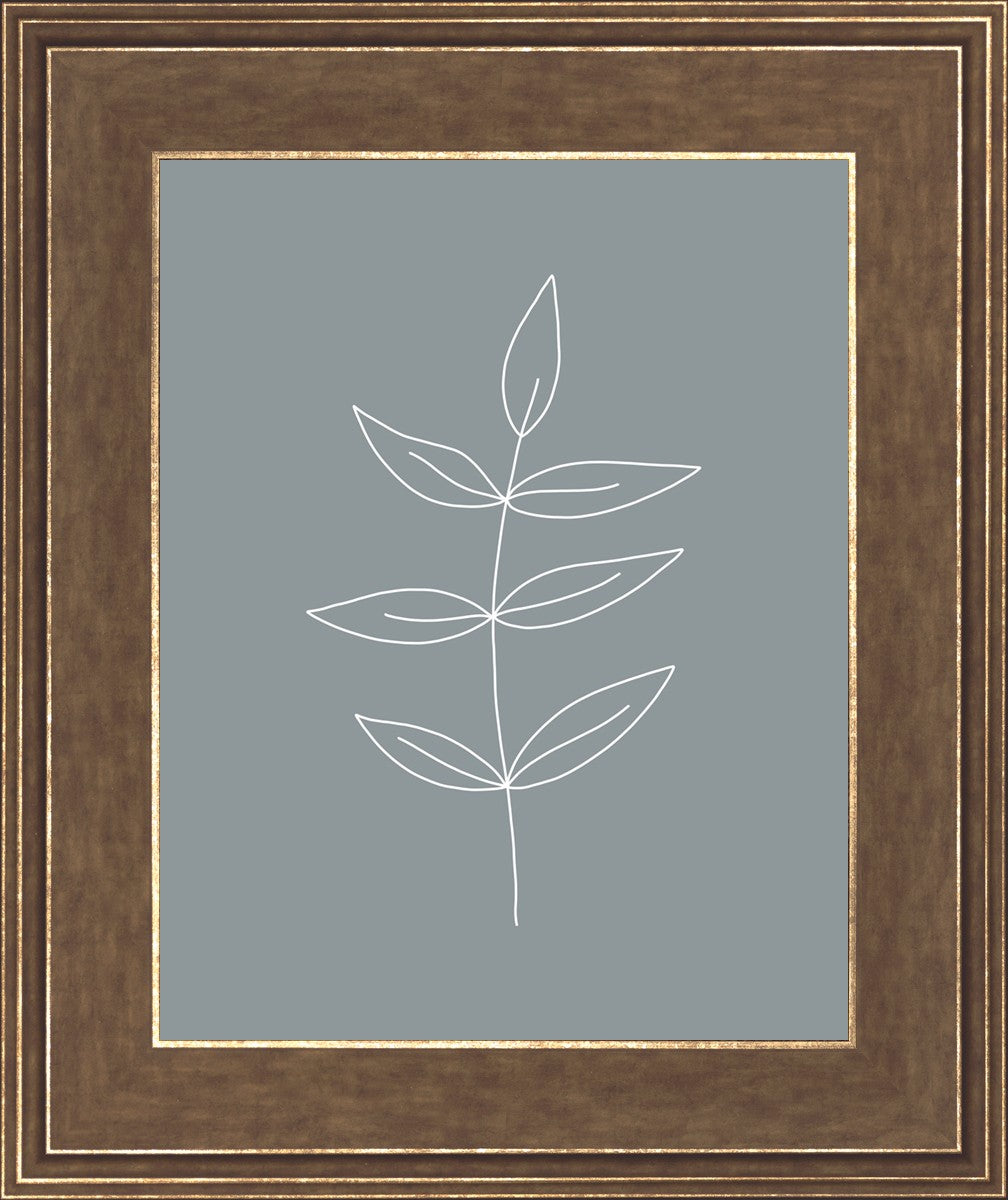 Minimalist Leaves Blue