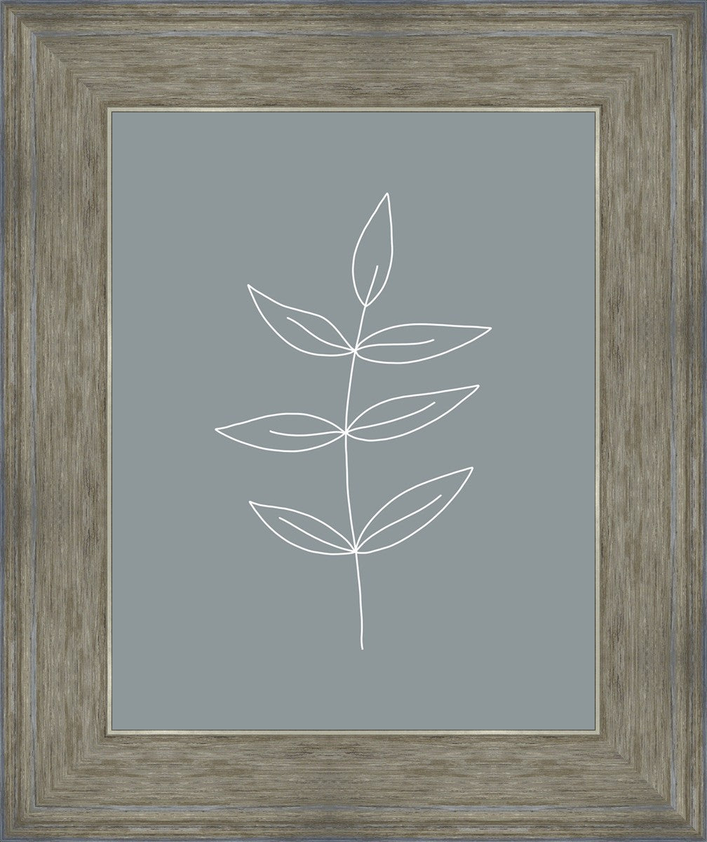 Minimalist Leaves Blue