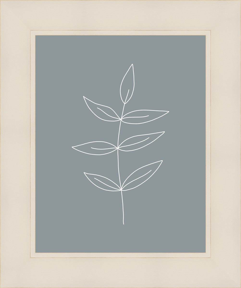 Minimalist Leaves Blue