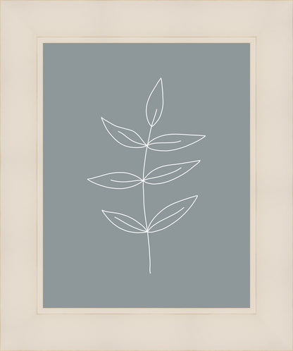 Minimalist Leaves Blue