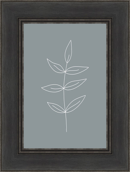 Minimalist Leaves Blue