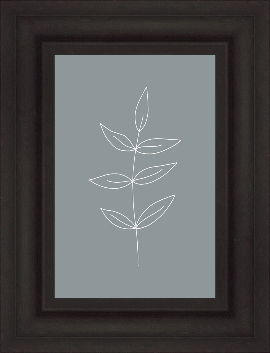 Minimalist Leaves Blue