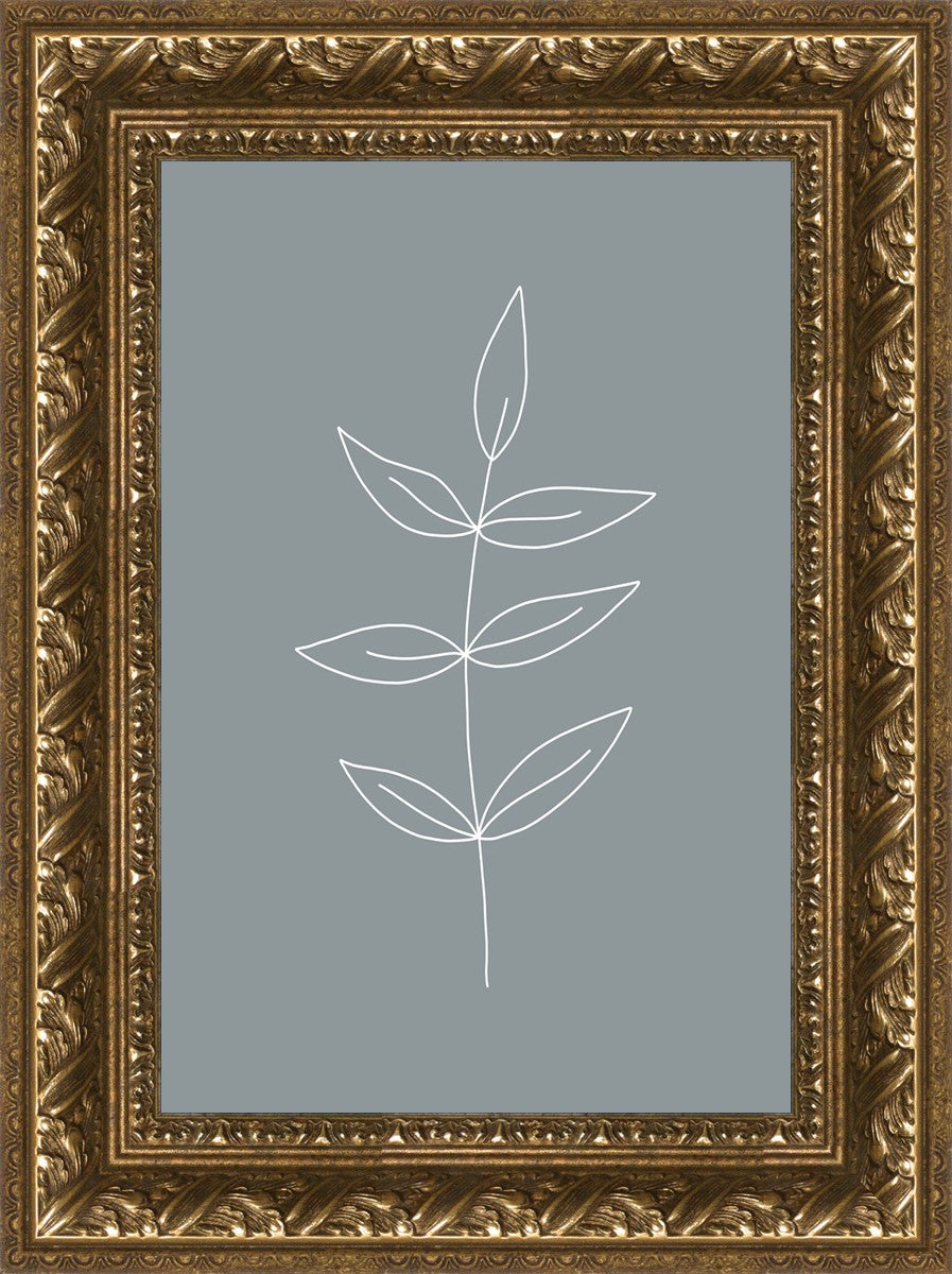 Minimalist Leaves Blue