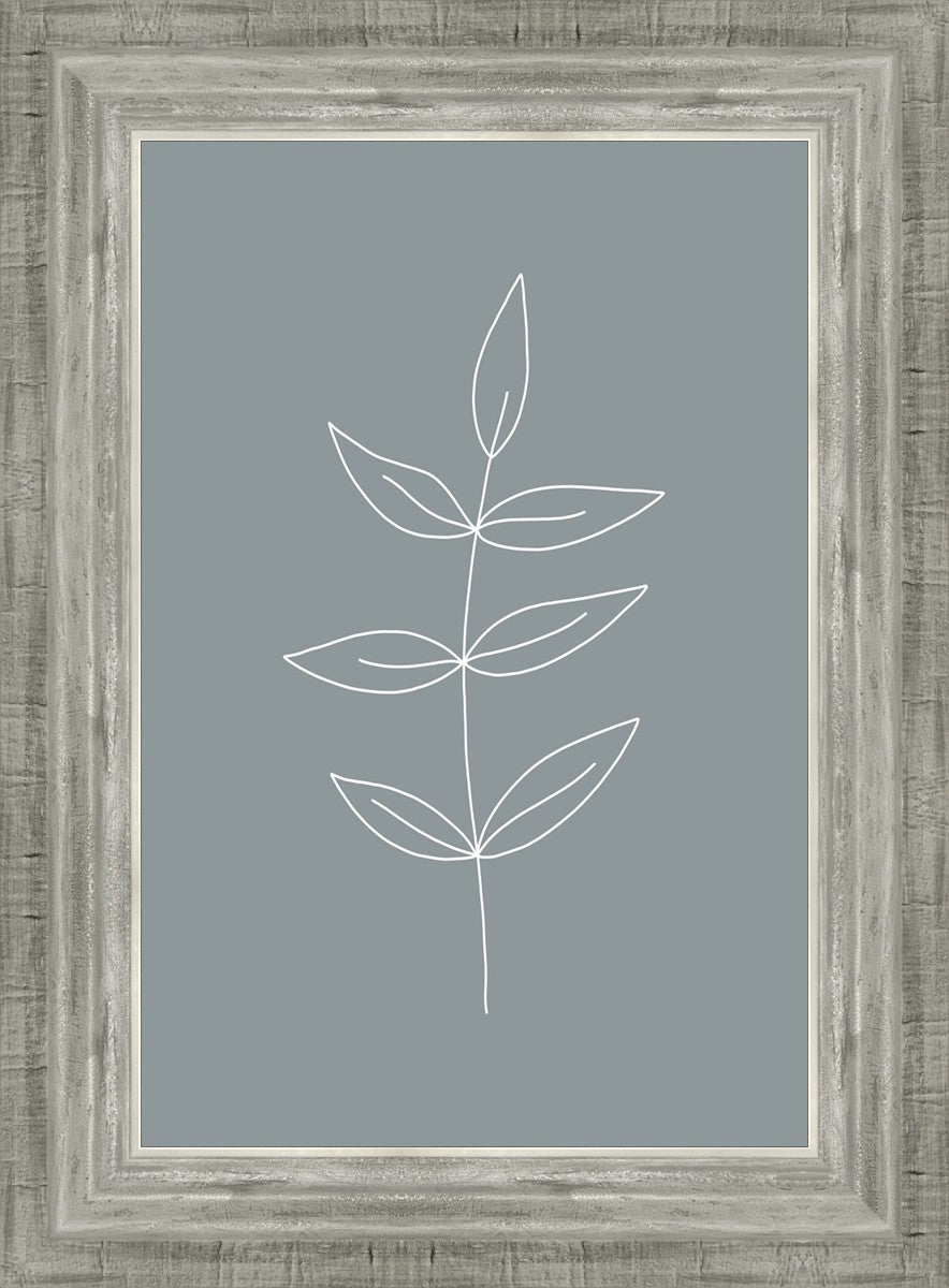Minimalist Leaves Blue