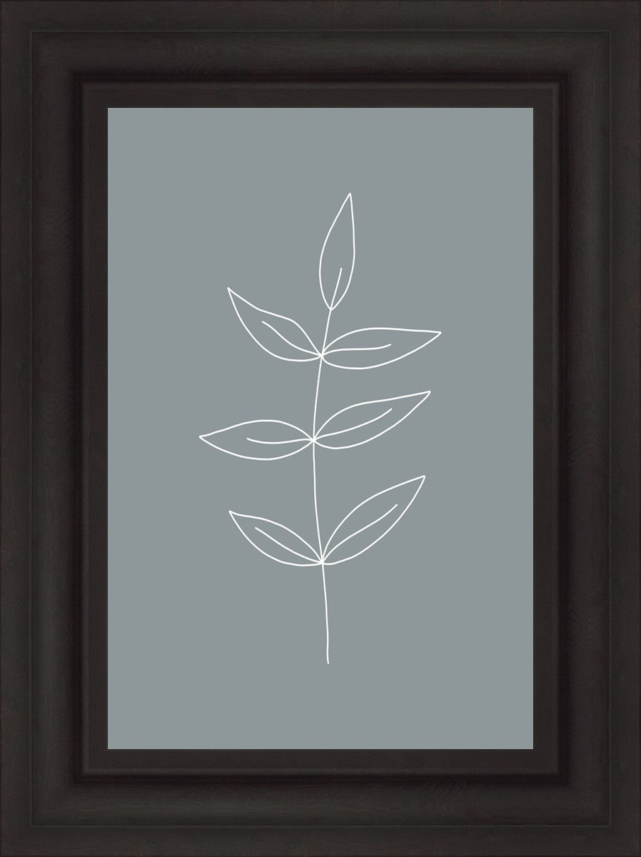 Minimalist Leaves Blue