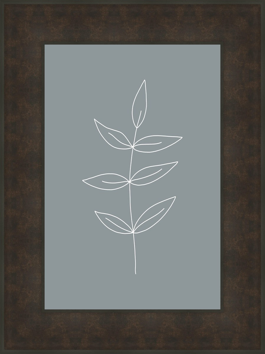 Minimalist Leaves Blue