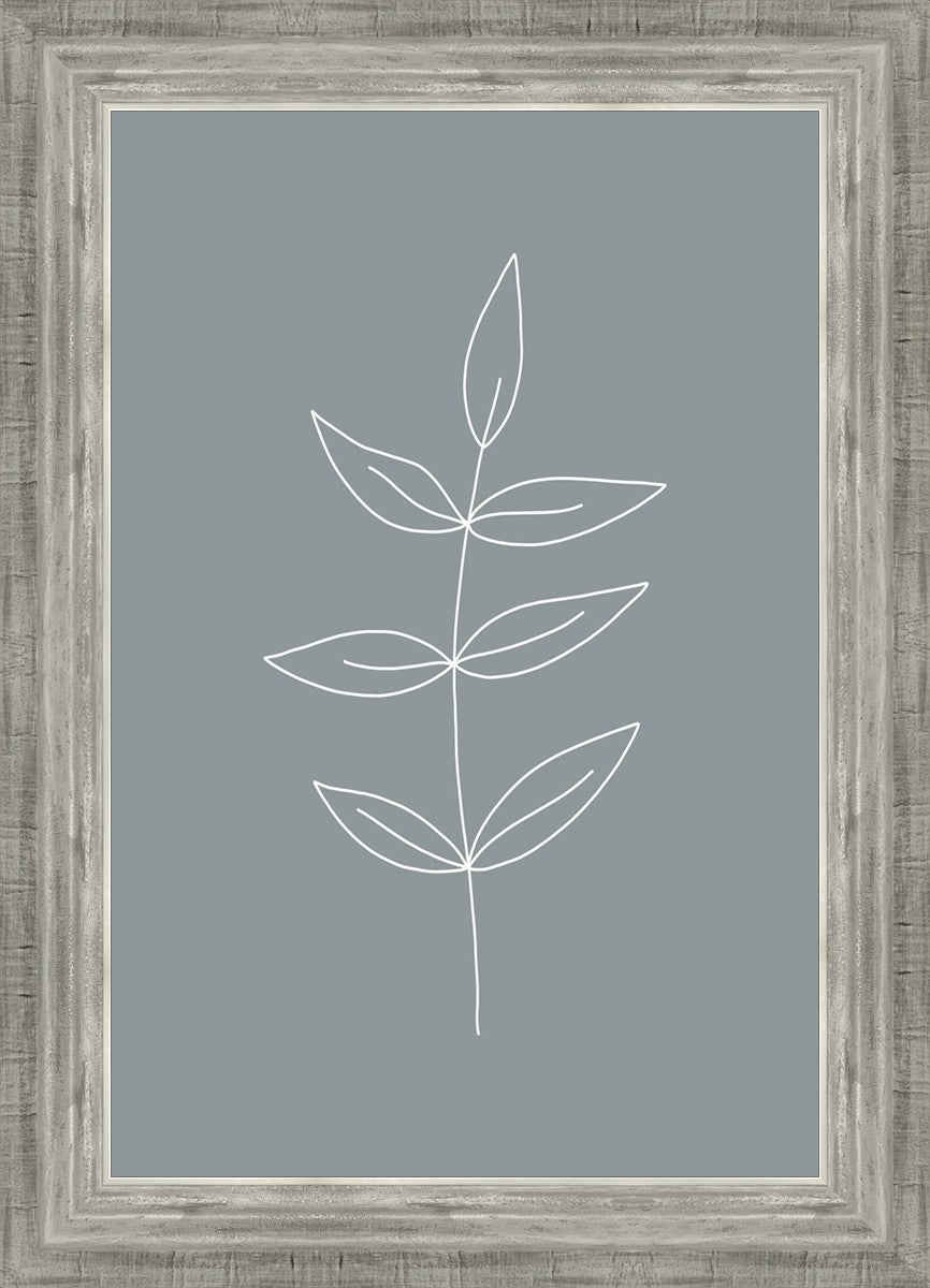 Minimalist Leaves Blue