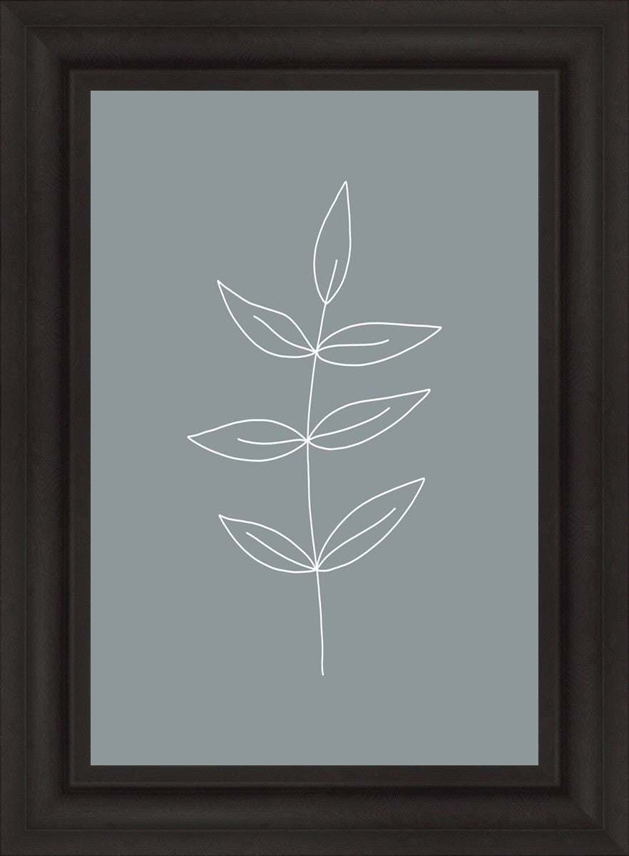 Minimalist Leaves Blue