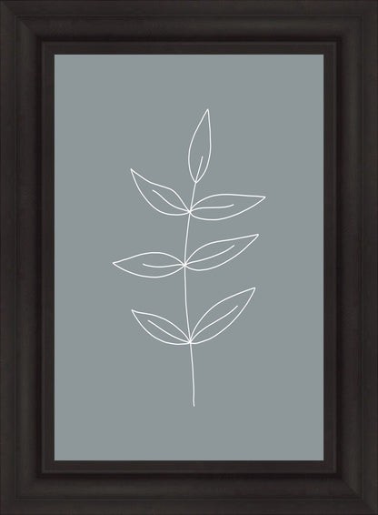 Minimalist Leaves Blue
