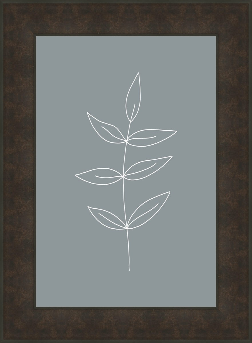 Minimalist Leaves Blue