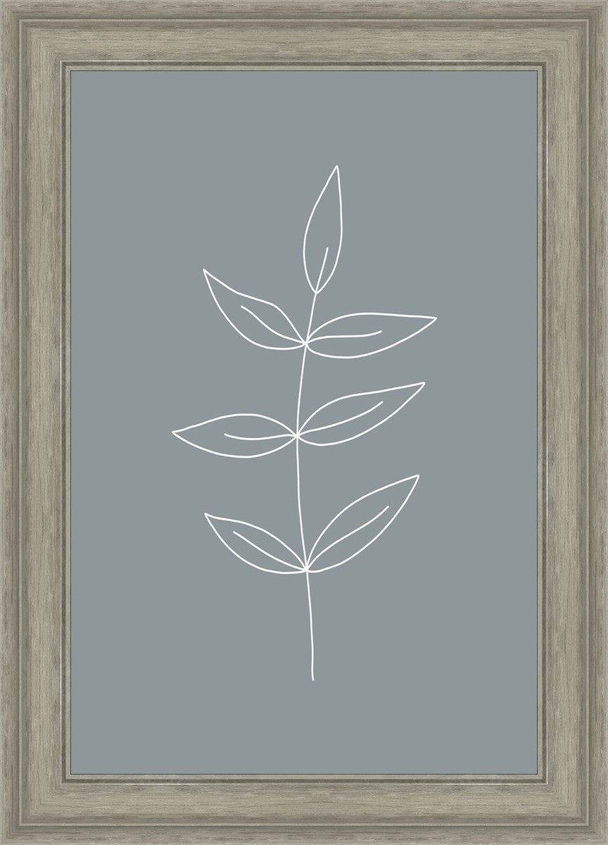 Minimalist Leaves Blue