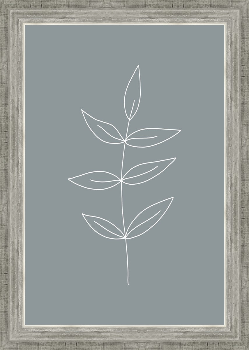 Minimalist Leaves Blue