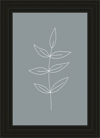 Minimalist Leaves Blue