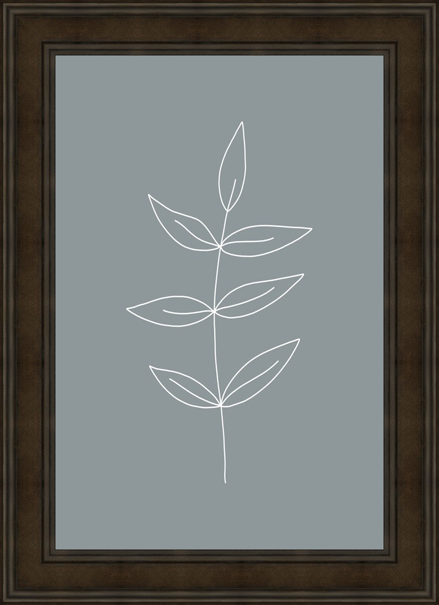 Minimalist Leaves Blue