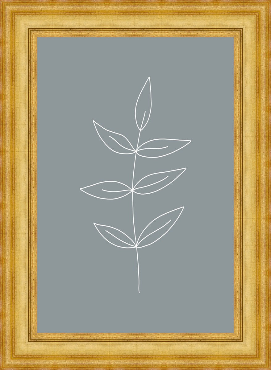 Minimalist Leaves Blue