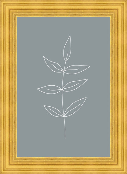 Minimalist Leaves Blue