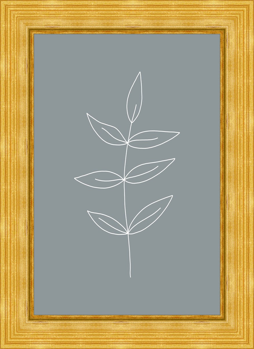 Minimalist Leaves Blue