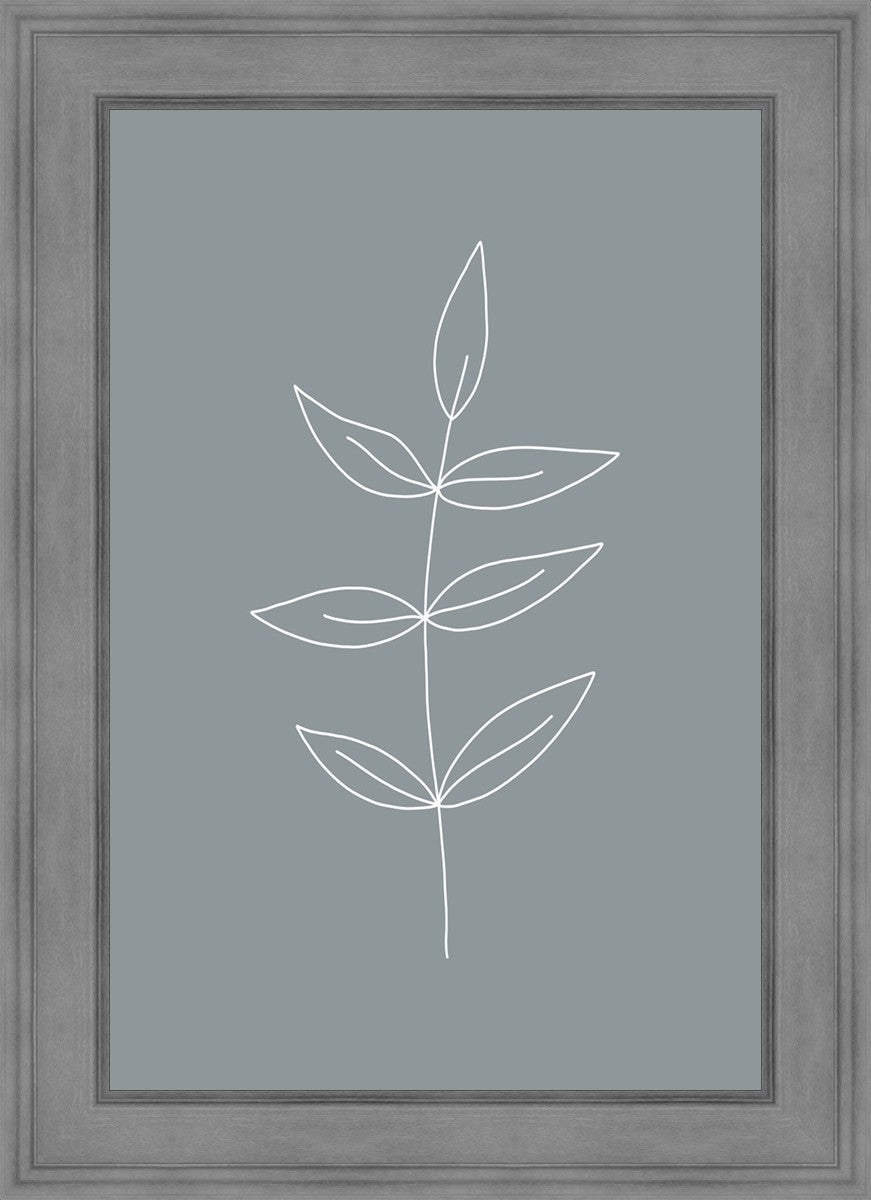Minimalist Leaves Blue
