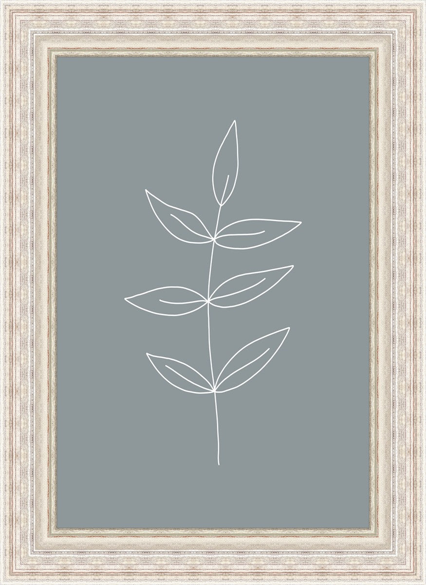 Minimalist Leaves Blue