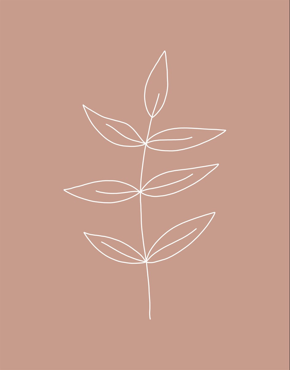 Minimalist Leaves Pink
