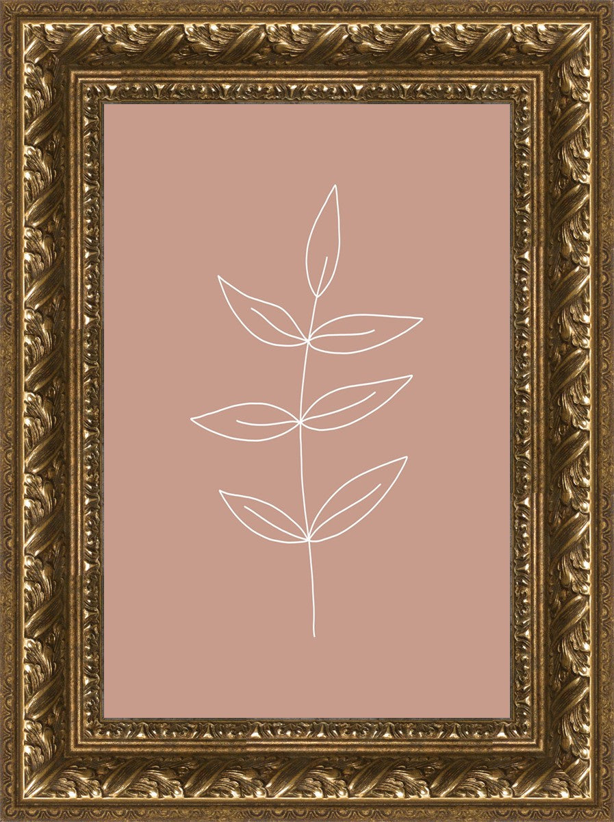 Minimalist Leaves Pink