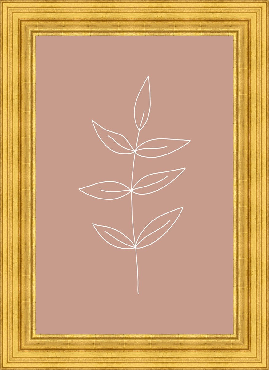 Minimalist Leaves Pink