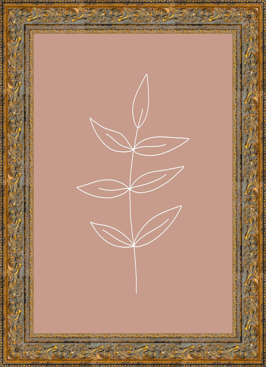 Minimalist Leaves Pink