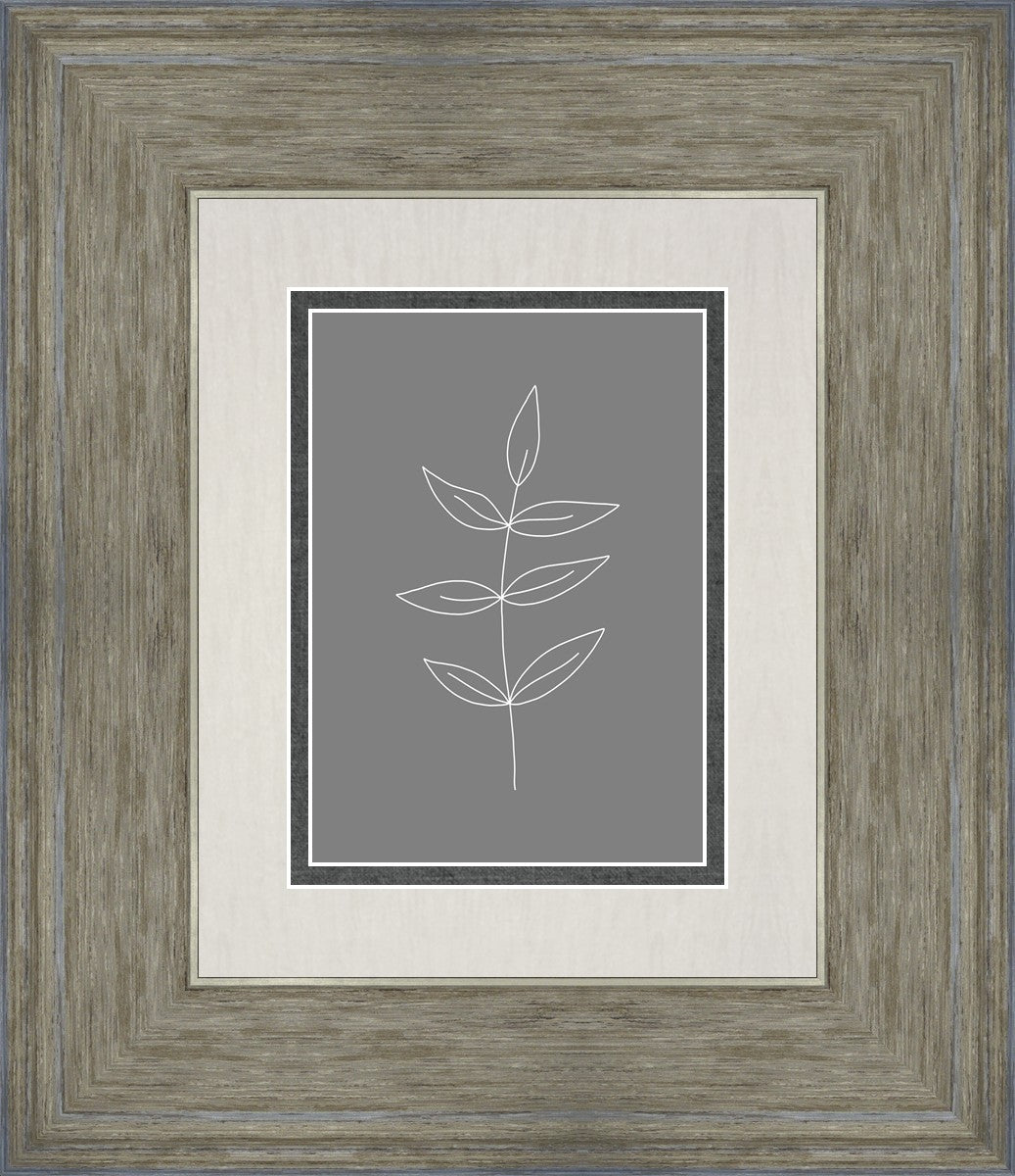 Minimalist Leaves Gray