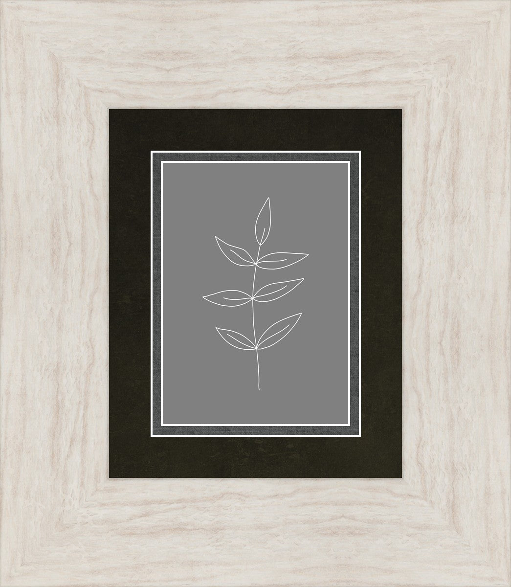 Minimalist Leaves Gray