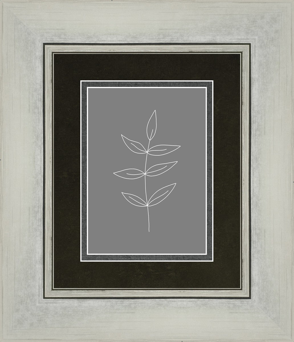 Minimalist Leaves Gray