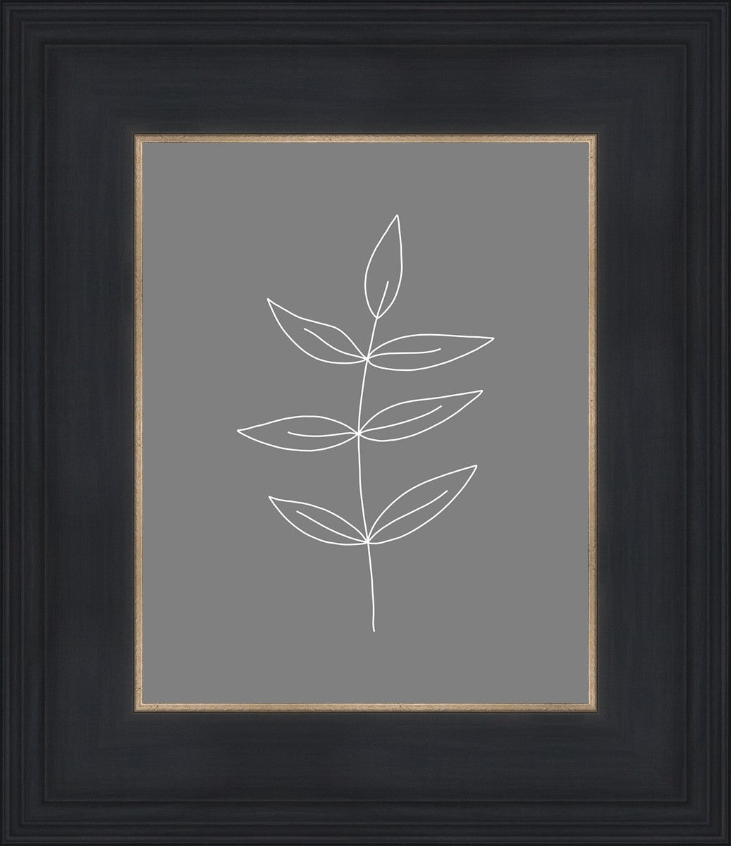 Minimalist Leaves Gray
