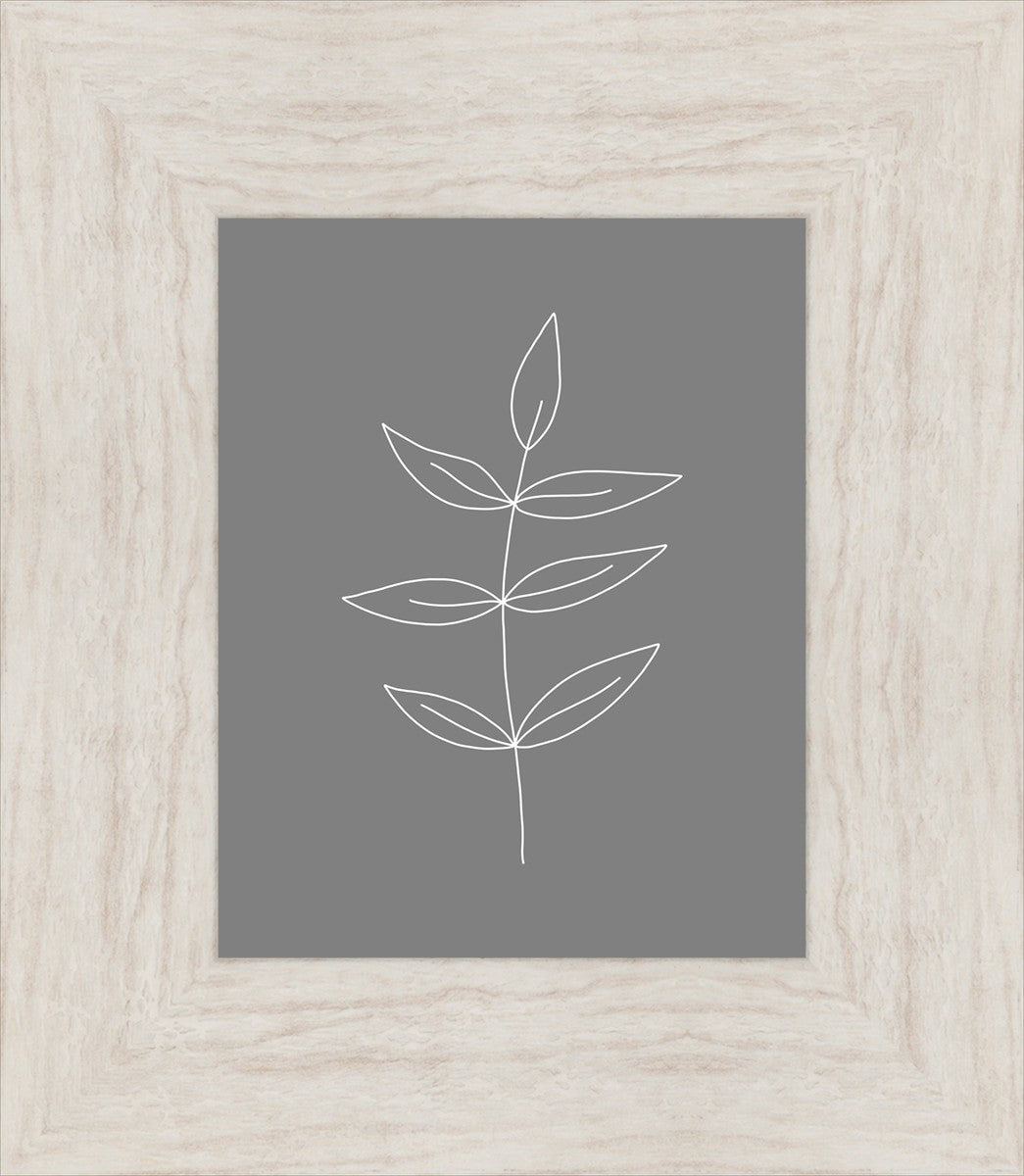 Minimalist Leaves Gray