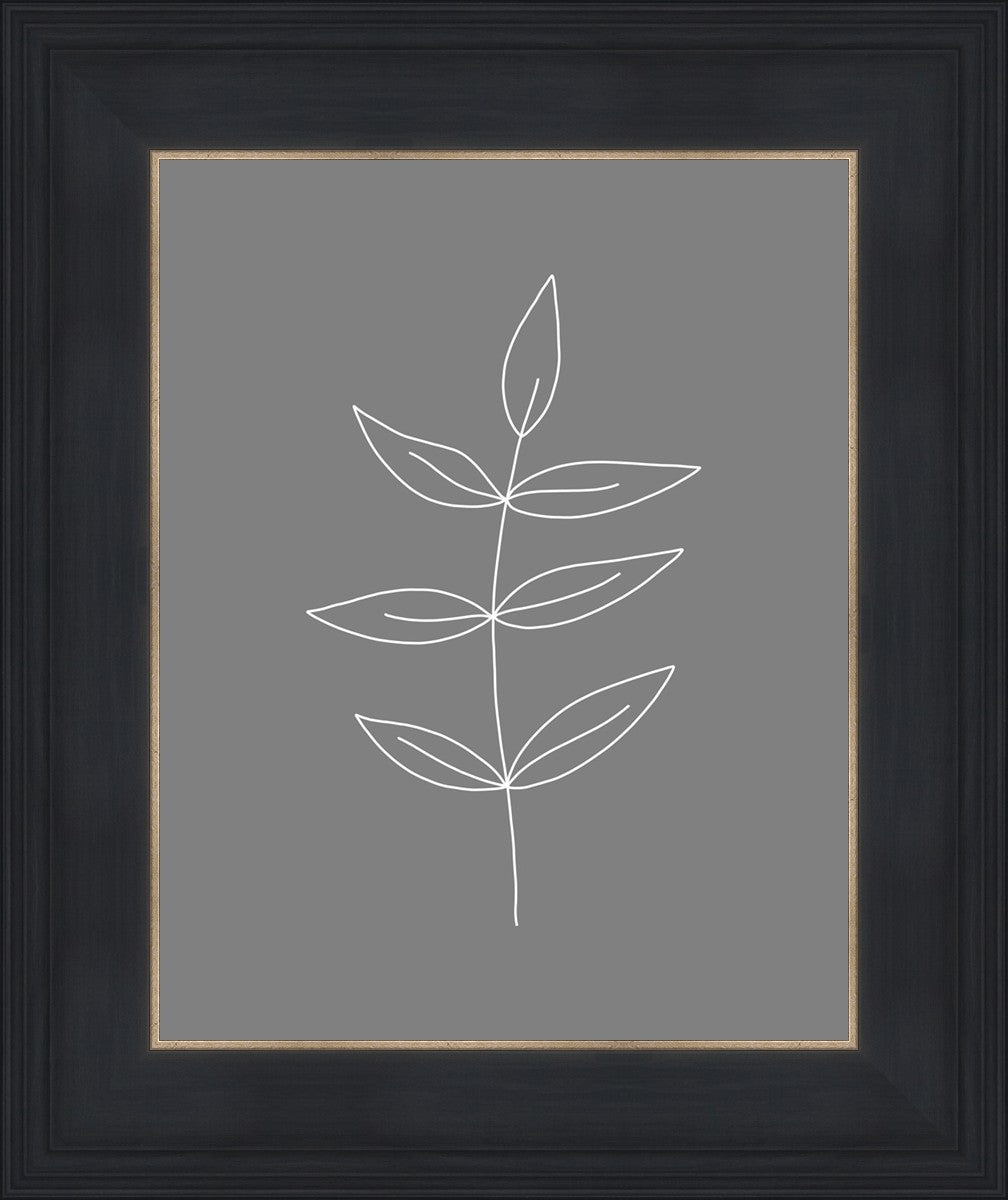 Minimalist Leaves Gray