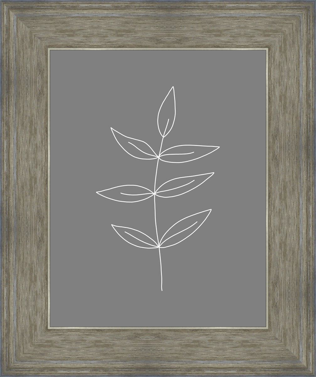 Minimalist Leaves Gray