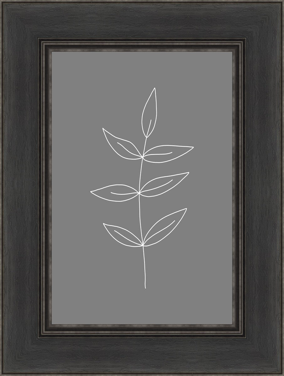 Minimalist Leaves Gray