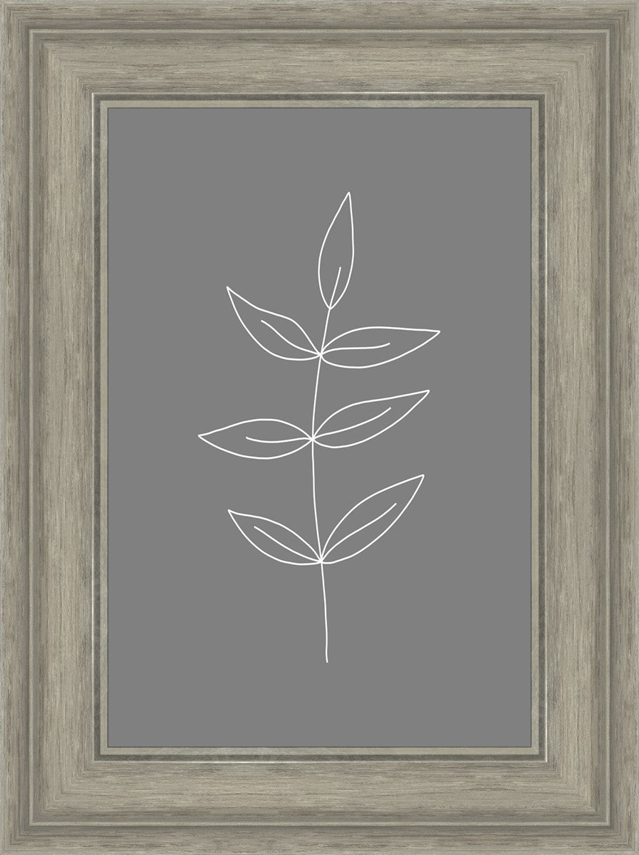 Minimalist Leaves Gray