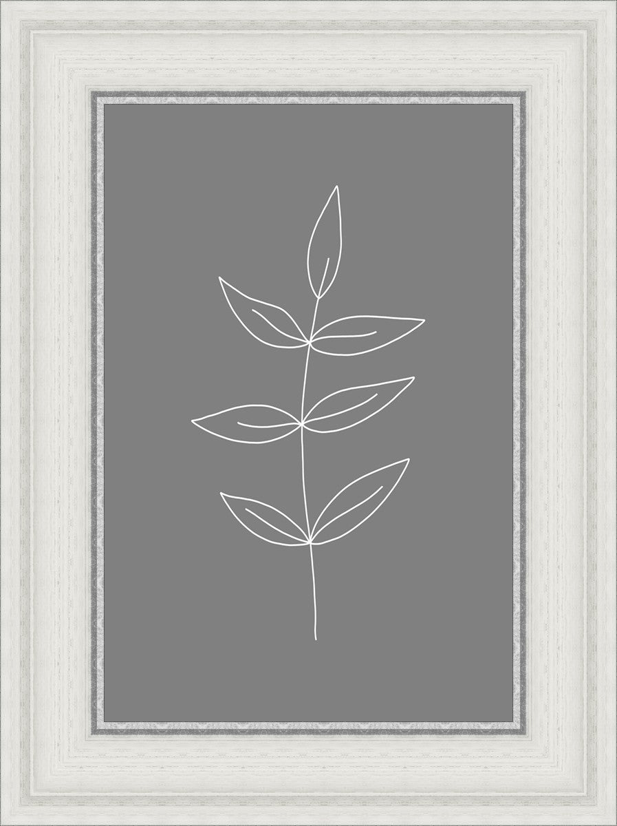Minimalist Leaves Gray
