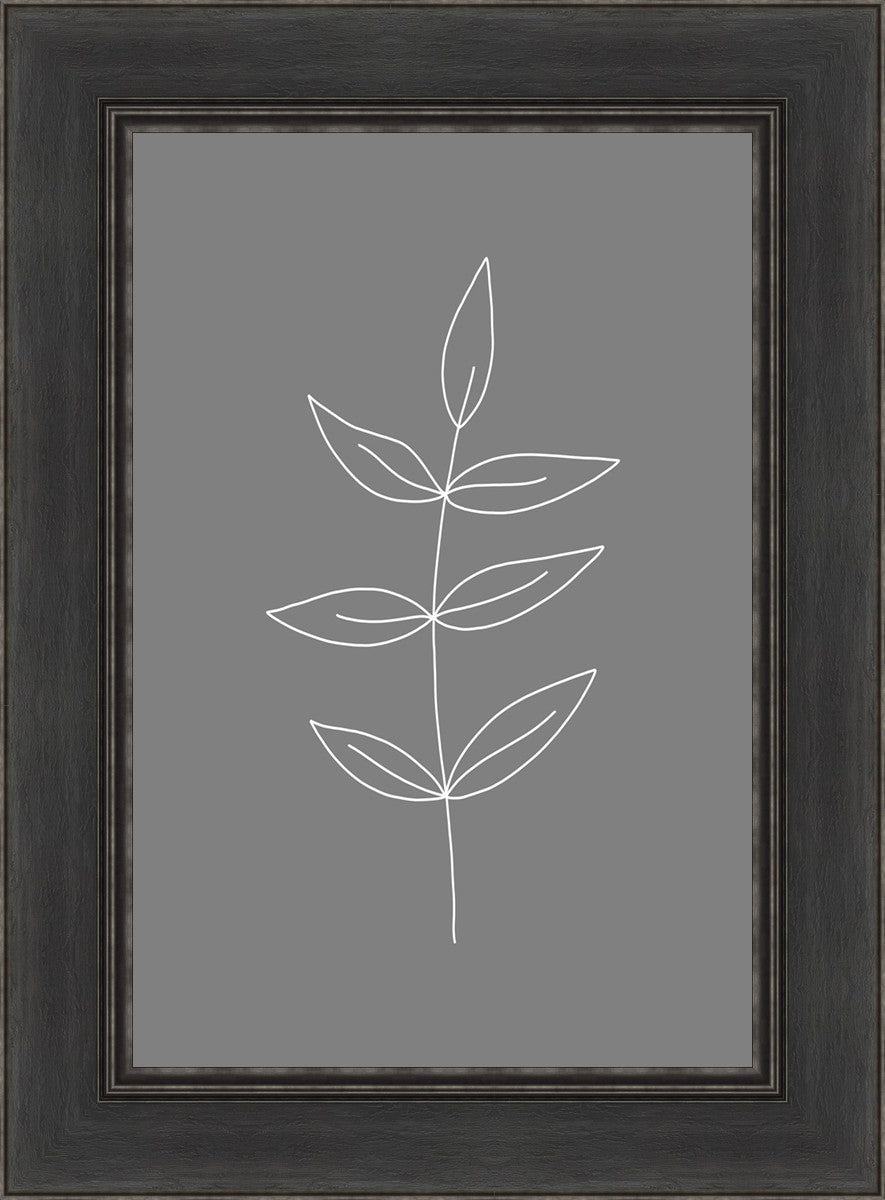 Minimalist Leaves Gray