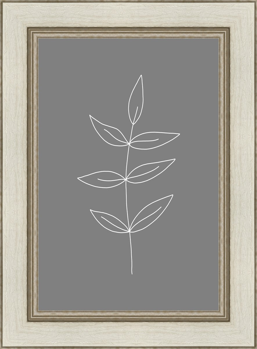 Minimalist Leaves Gray