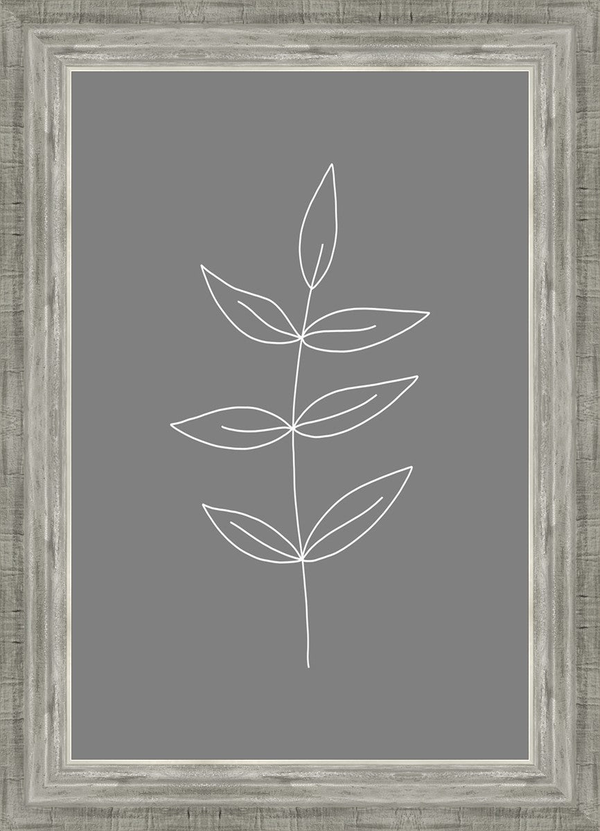 Minimalist Leaves Gray