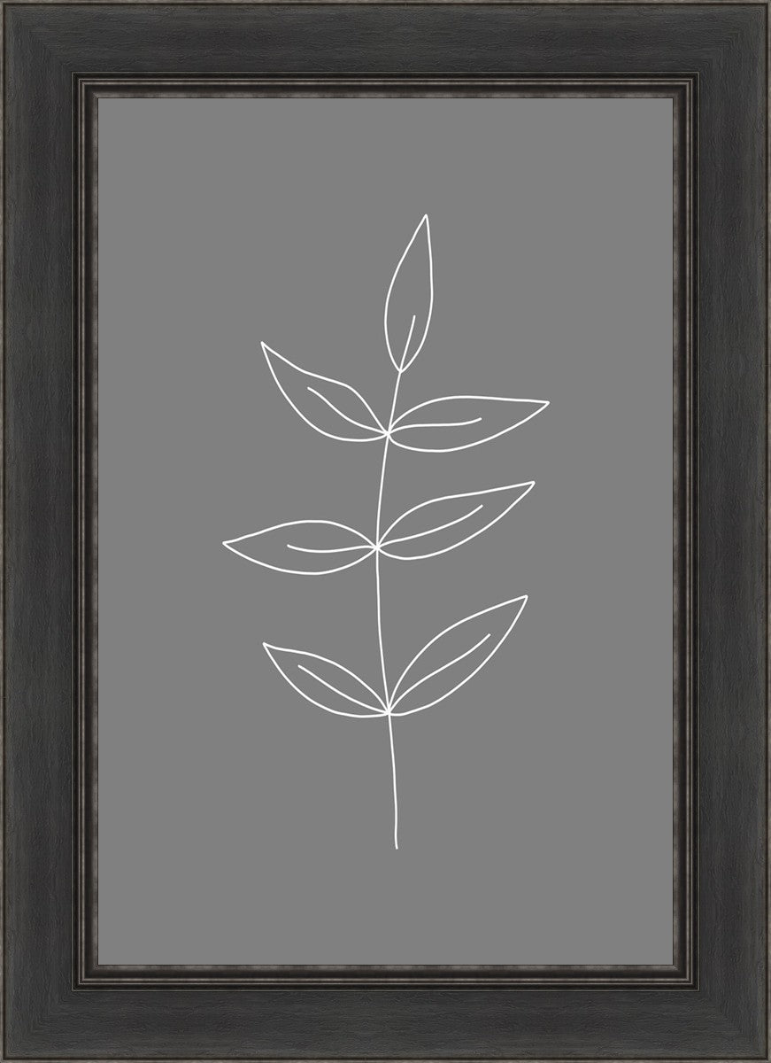 Minimalist Leaves Gray